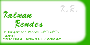 kalman rendes business card